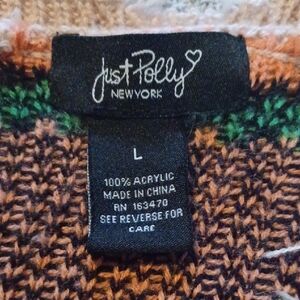 Just Polly 🍊 Orange and Pink  Sweater